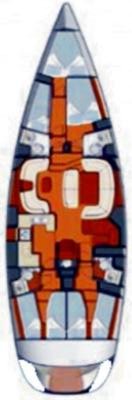 La barca in configurazione a 4 cabine